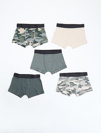 Pack de 5 boxers lisos y estampados