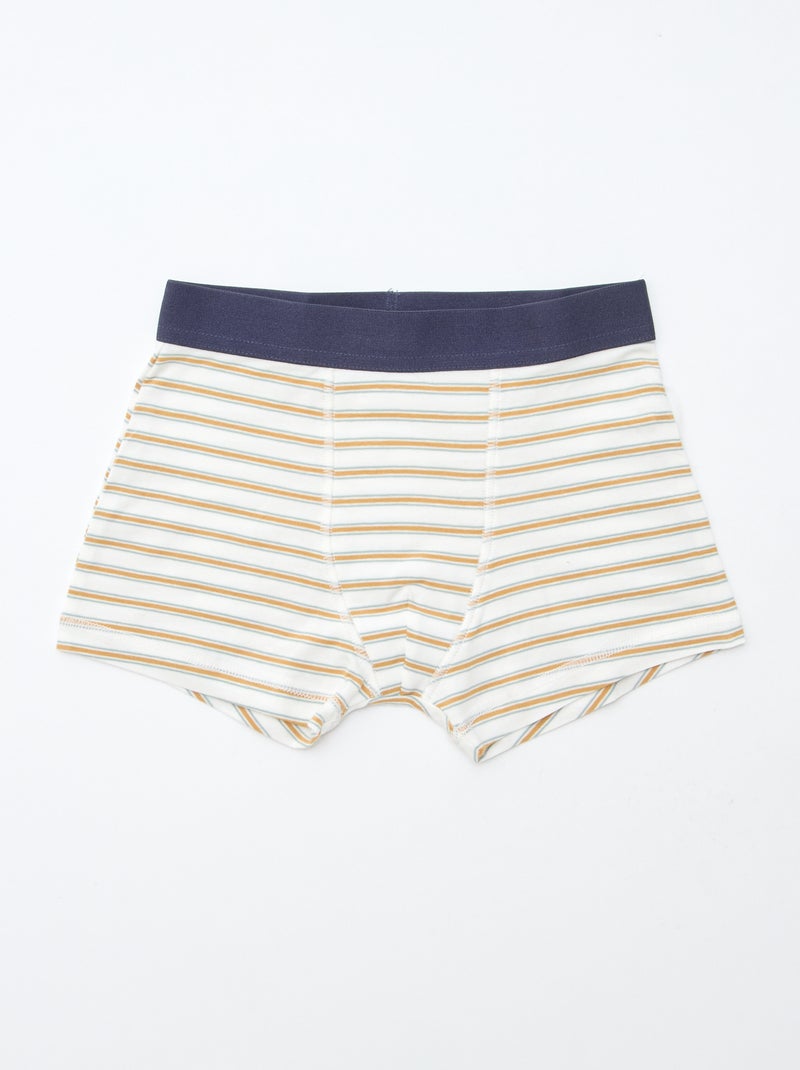 Pack de 5 boxers lisos y estampados Naranja - Kiabi