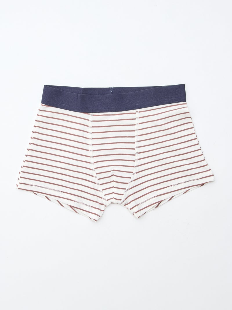 Pack de 5 boxers lisos y estampados Naranja - Kiabi