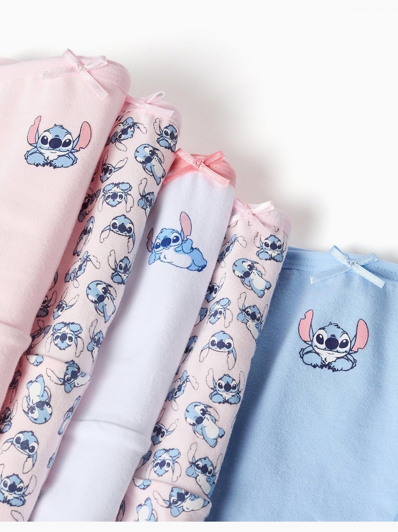 Pack de 5 bragas con estampados de Stitch Blanco Rosa Azul - Kiabi
