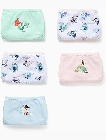 Pack de 5 bragas con las Princesas Disney