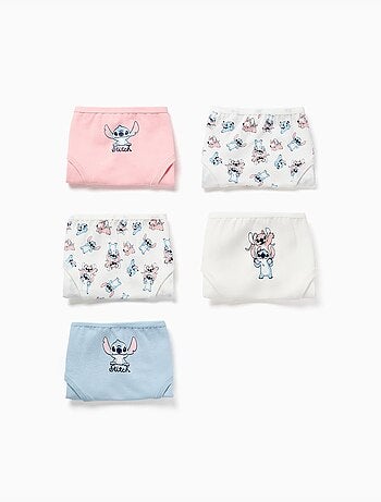Pack de 5 bragas de algodón con estampados de Stitch