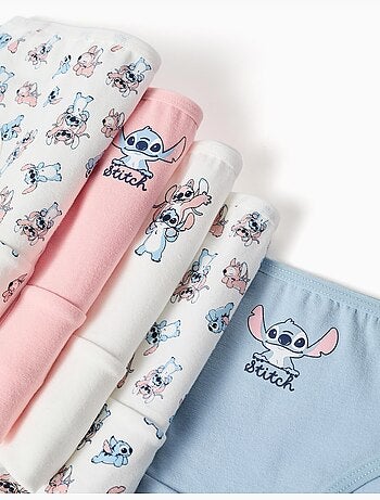 Pack de 5 bragas de algodón con estampados de Stitch