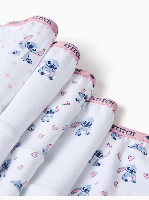 Pack de 5 bragas de algodón con estampados de Stitch - Kiabi
