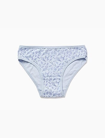 Pack de 5 bragas de algodón con estampados florales