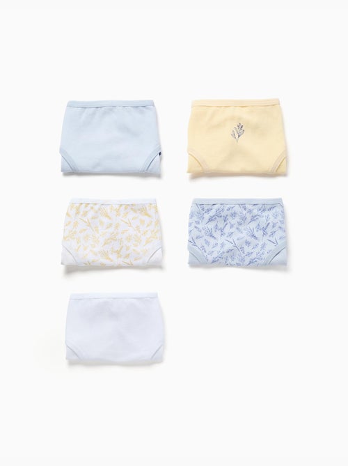 Pack de 5 bragas de algodón con estampados florales - Kiabi