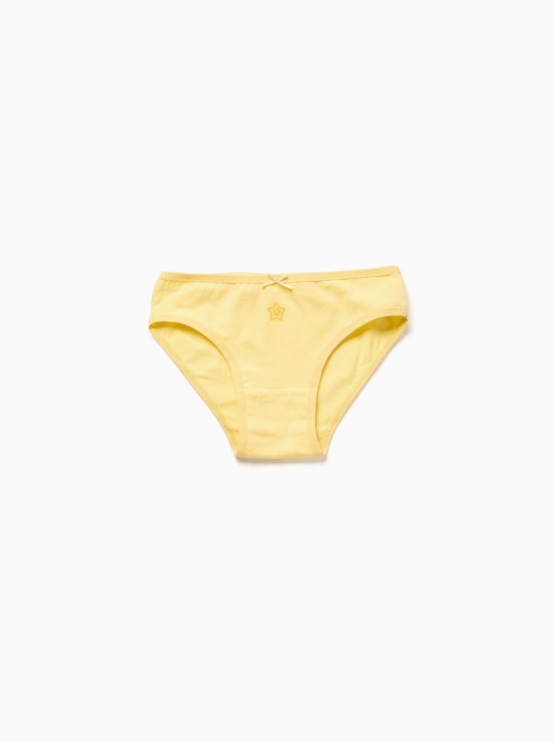 Pack de 5 bragas de algodón con estampados y lazos Blanco Rosa claro Blanco - Kiabi