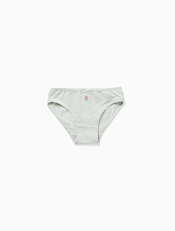 Pack de 5 bragas de algodón con flores