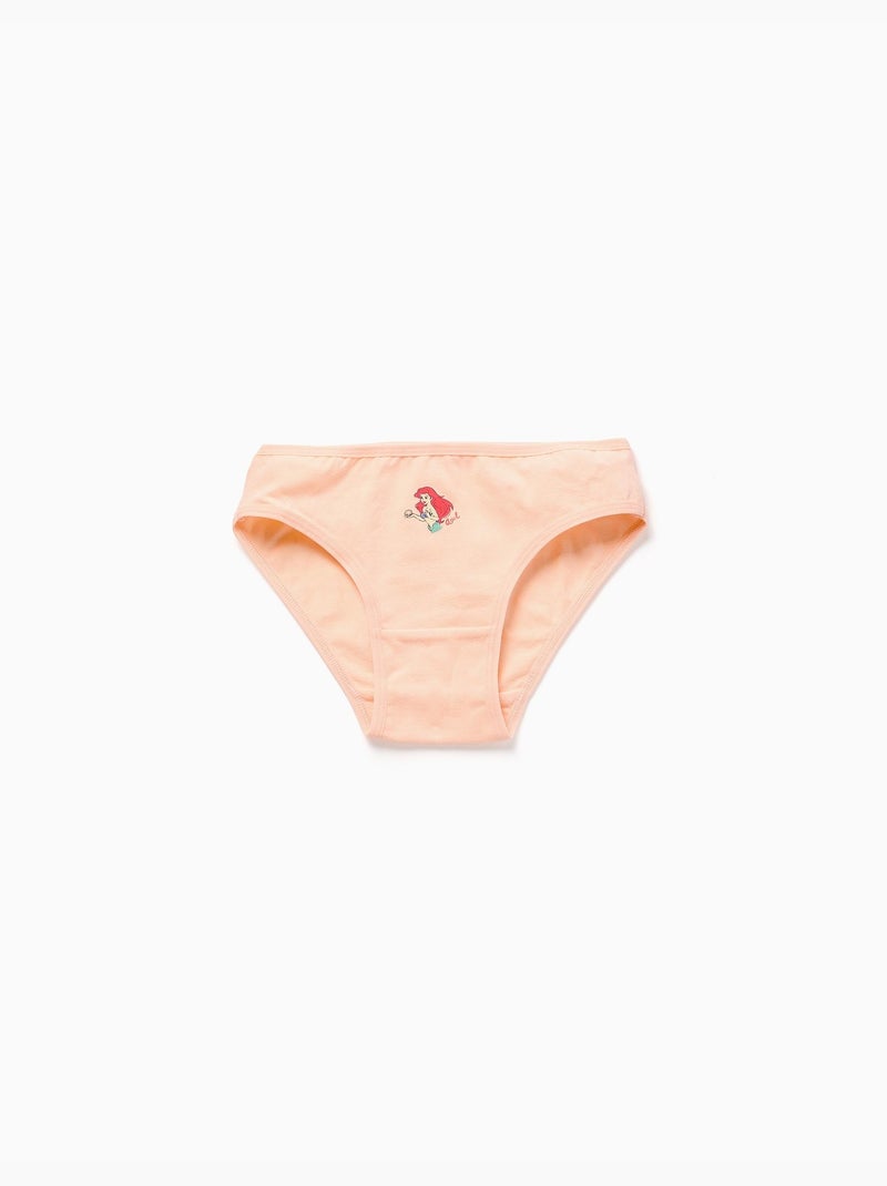 Pack de 5 bragas de algodón con La Sirenita Naranja coral - Kiabi