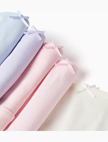 Pack de 5 bragas de algodón lisas/jacquard