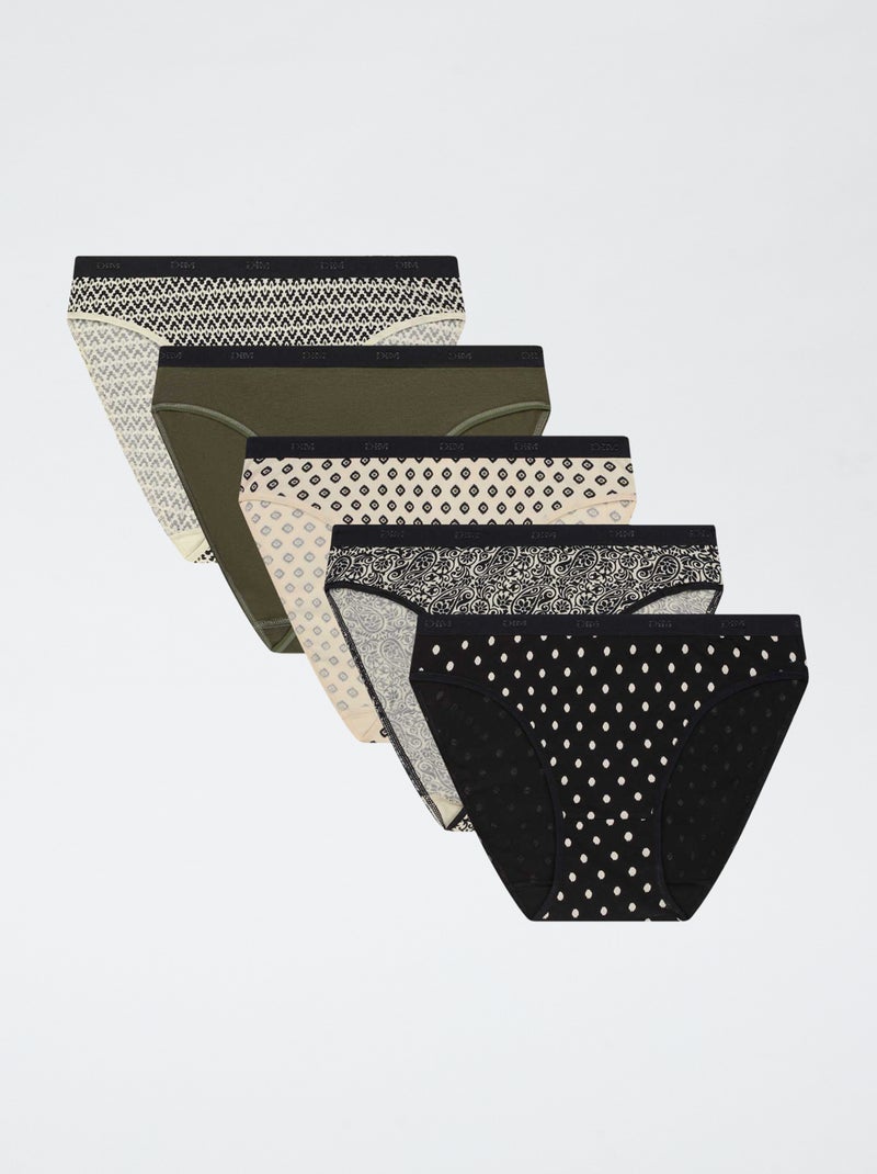 Pack de 5 braguitas - Bolsillos Dim Beige - Kiabi