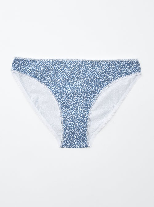 Pack de 5 braguitas - lisas y estampadas - Kiabi