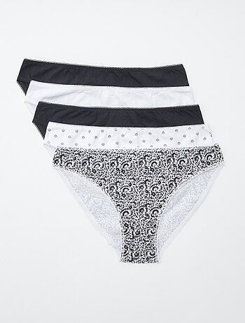 Pack de 5 braguitas - lisas y estampadas