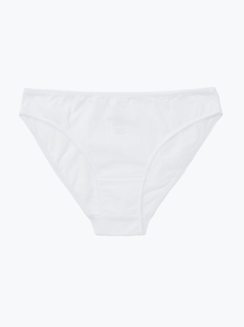 Pack de 5 braguitas - lisas y estampadas Blanco - Kiabi