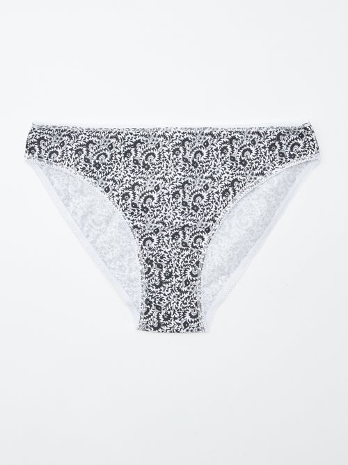 Pack de 5 braguitas - lisas y estampadas - Kiabi