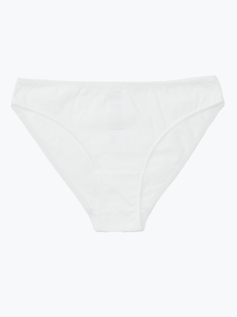 Pack de 5 braguitas - lisas y estampadas Blanco - Kiabi