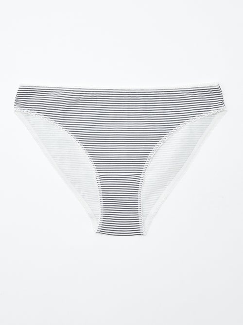 Pack de 5 braguitas - lisas y estampadas - Kiabi