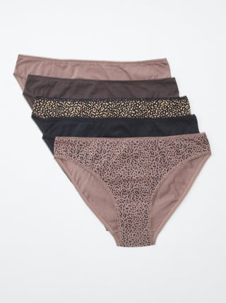 Pack de 5 braguitas - lisas y estampadas