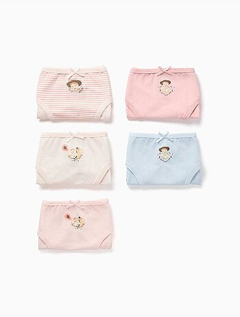 Pack de 5 braguitas de algodón con estampados de Jessie