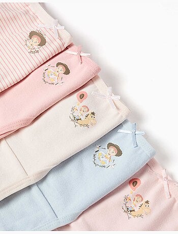 Pack de 5 braguitas de algodón con estampados de Jessie