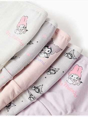 Pack de 5 braguitas de algodón con estampados de Kuromi
