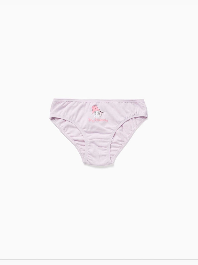 Pack de 5 braguitas de algodón con estampados de Kuromi Gris rosa - Kiabi