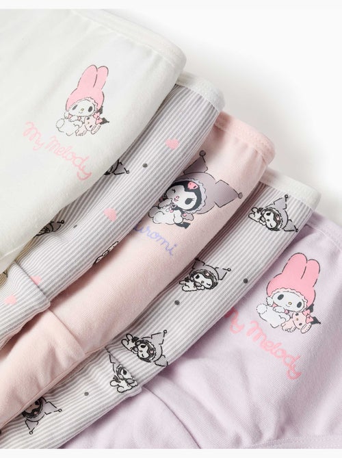 Pack de 5 braguitas de algodón con estampados de Kuromi - Kiabi Pack de 5 braguitas de algodón con estampados de Kuromi - Kiabi