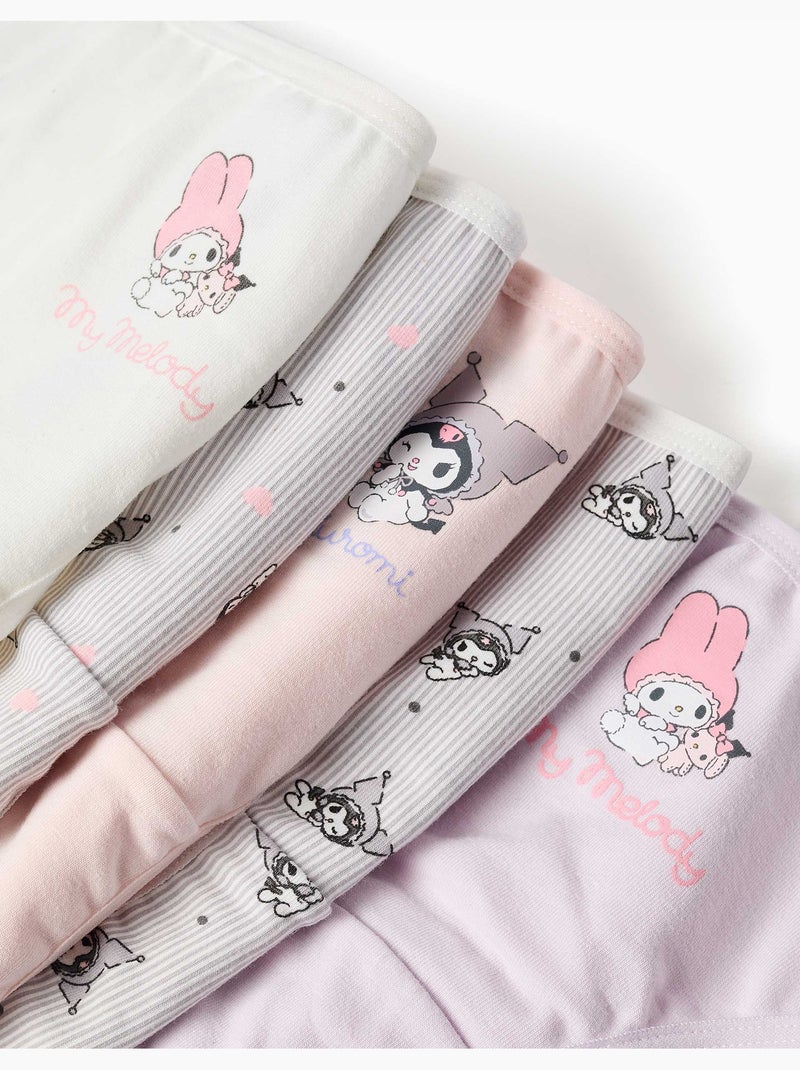 Pack de 5 braguitas de algodón con estampados de Kuromi Gris rosa - Kiabi