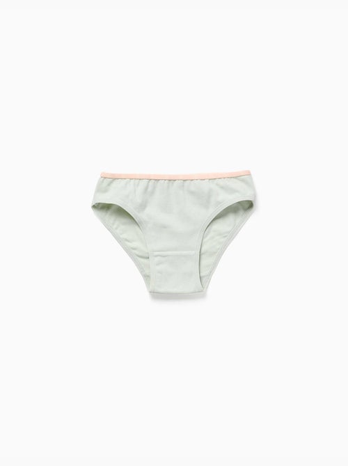 Pack de 5 braguitas de algodón con flores/lunares - Kiabi