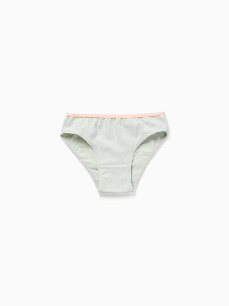 Pack de 5 braguitas de algodón con flores/lunares Rosa/Amarillo - Kiabi