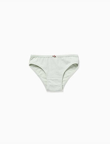Pack de 5 braguitas de algodón con rosas decorativas