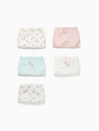 Pack de 5 braguitas de algodón con unicornios