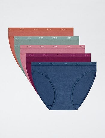 pack de 5 braguitas de algodón 'DIM'