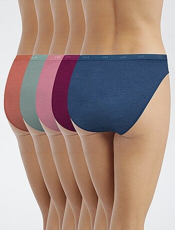 pack de 5 braguitas de algodón 'DIM'