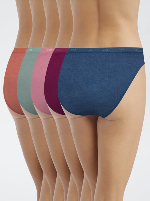 pack de 5 braguitas de algodón 'DIM' - Kiabi