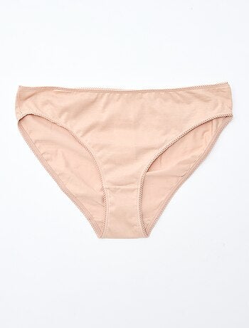 Pack de 5 braguitas de algodón liso