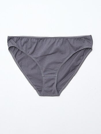 Pack de 5 braguitas de algodón liso