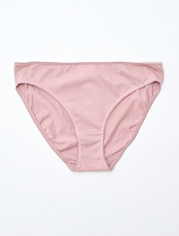 Pack de 5 braguitas de algodón liso