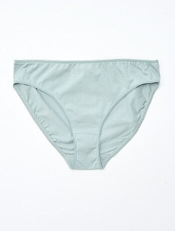 Pack de 5 braguitas de algodón liso