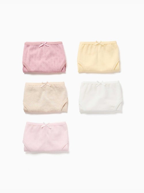 Pack de 5 braguitas de algodón - Kiabi Pack de 5 braguitas de algodón - Kiabi