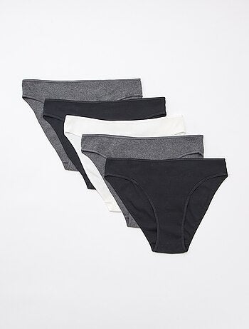 Pack de 5 braguitas de canalé