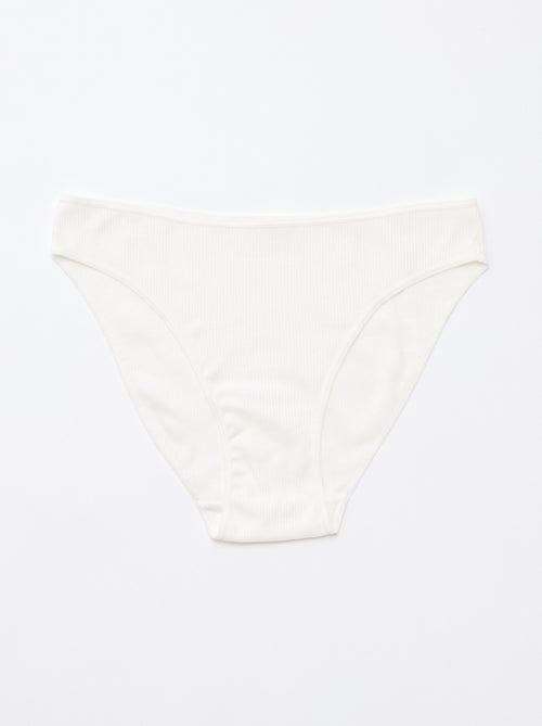 Pack de 5 braguitas de canalé - Kiabi