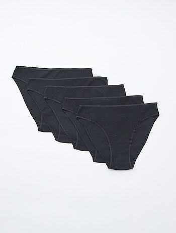Pack de 5 braguitas de canalé