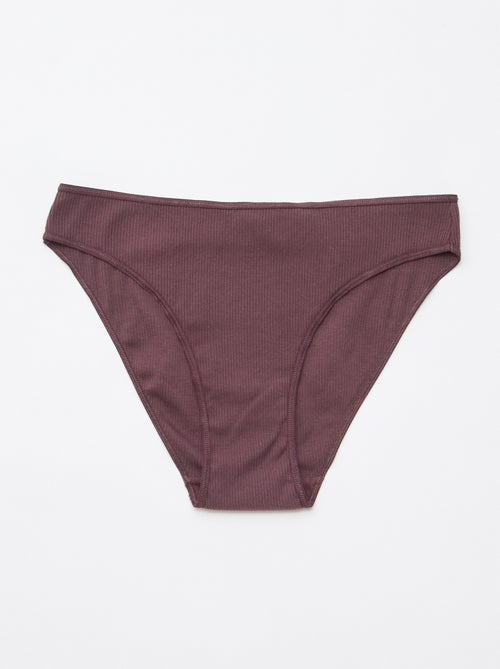 Pack de 5 braguitas de canalé - Kiabi