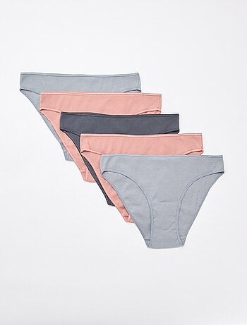 Pack de 5 braguitas de canalé
