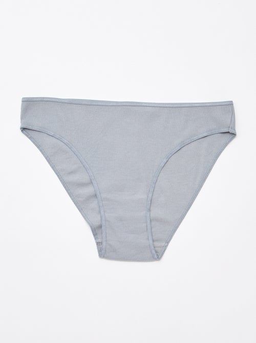 Pack de 5 braguitas de canalé - Kiabi