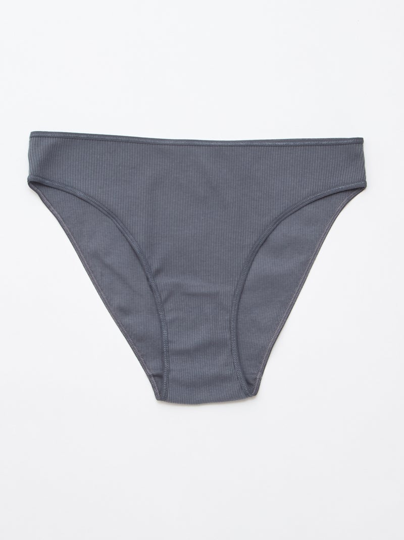 Pack de 5 braguitas de canalé Rosa - Kiabi