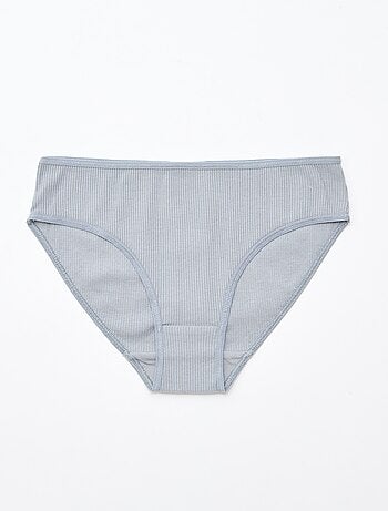 Pack de 5 braguitas de punto canalé