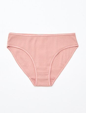 Pack de 5 braguitas de punto canalé
