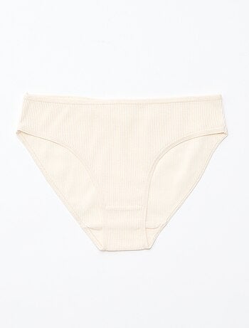 Pack de 5 braguitas de punto canalé